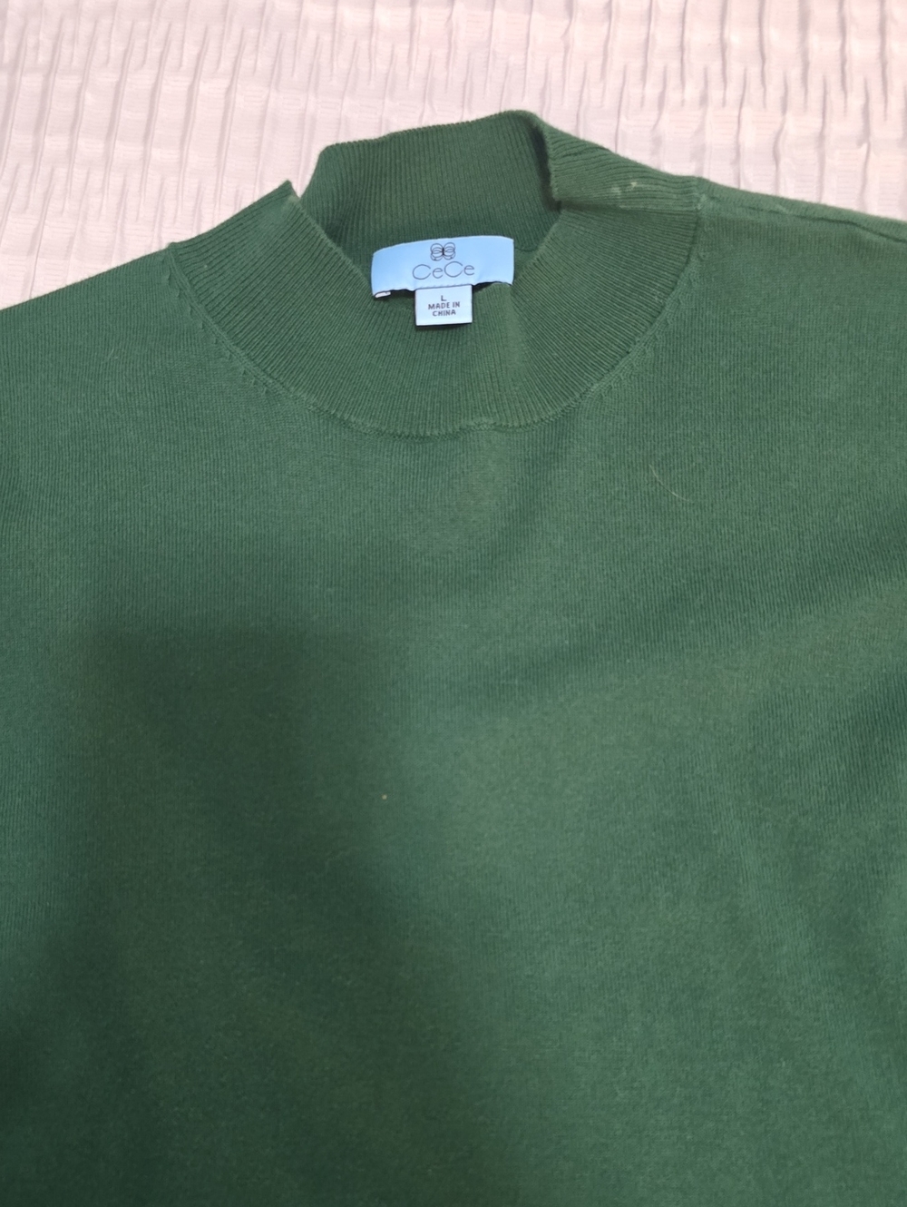 CeCe Women's Crewneck Sweater in Forest Green